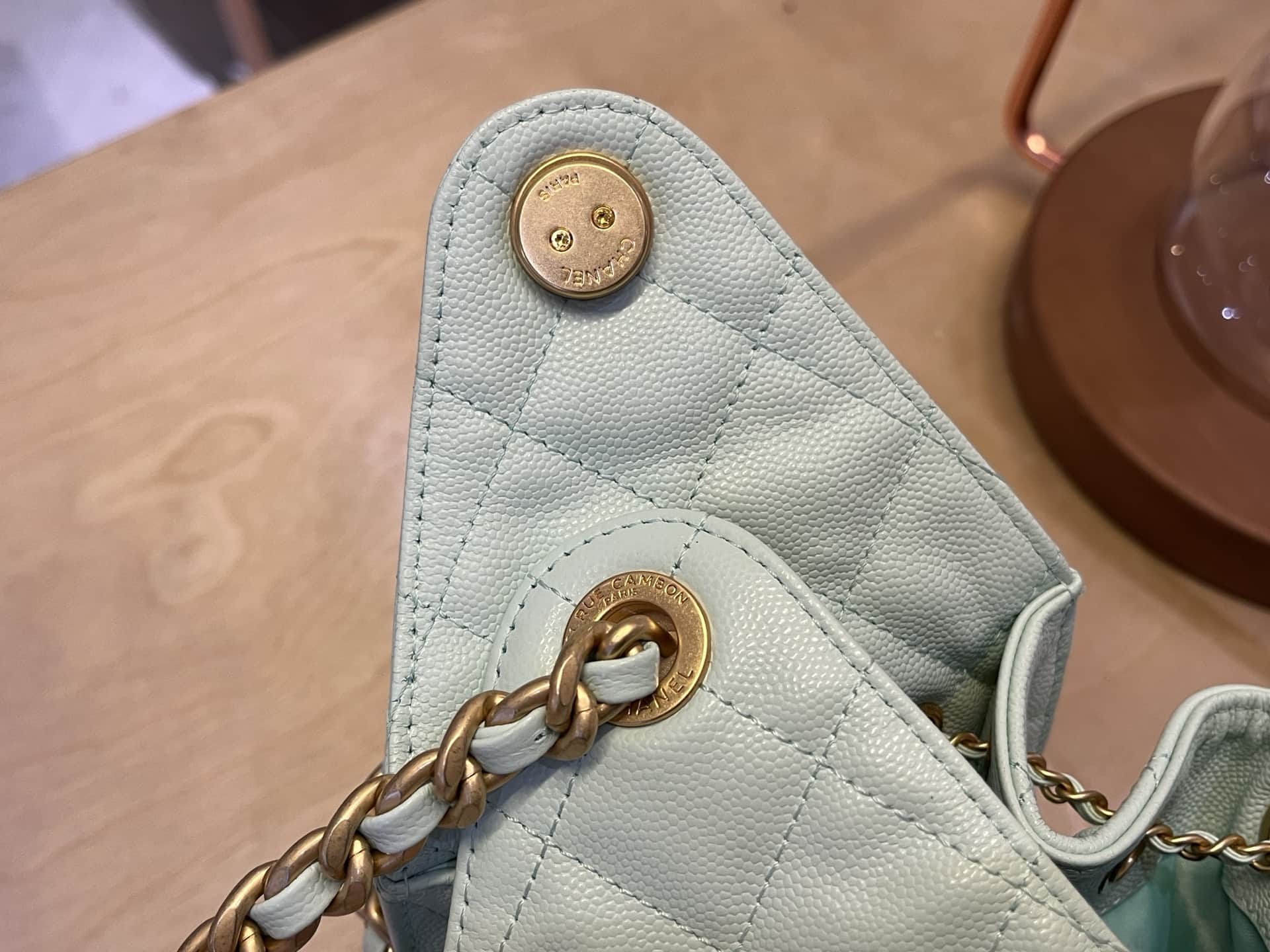 Chanel 25 Small Hobo handbag AS5293 Grained Calfskin & Gold-tone Metal Green A