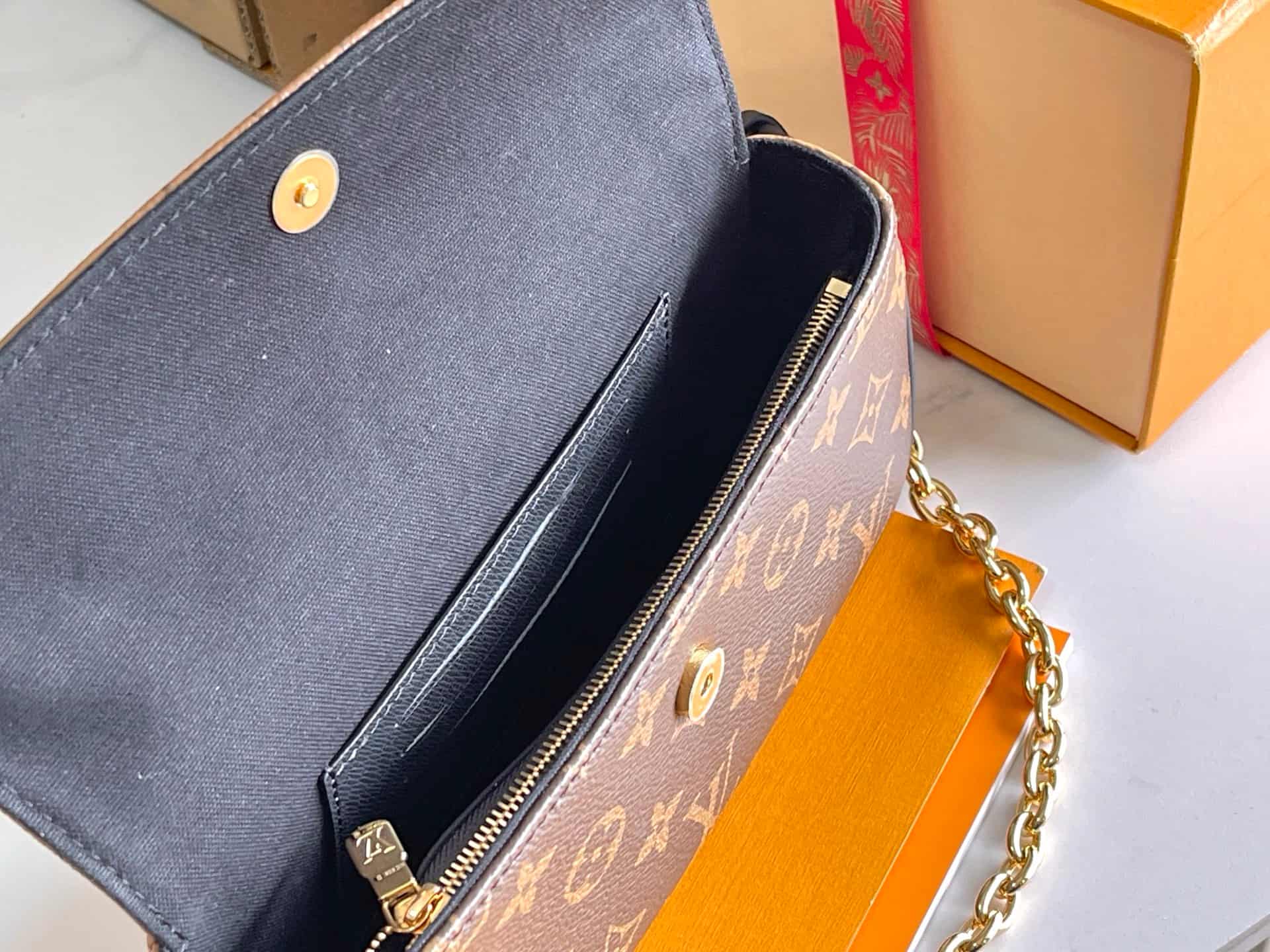 Louis Vuitton Wallet On Chain Ivy Monogram Reverse coated canvas M26587 TOP
