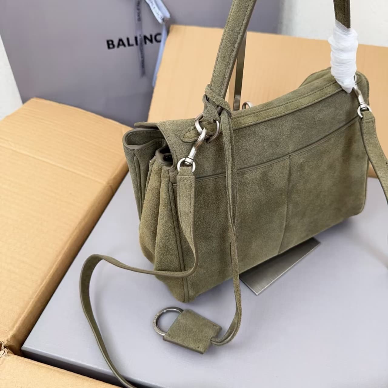 Balenciaga Small Women's Rodeo Suede Handbag 7897792 High
