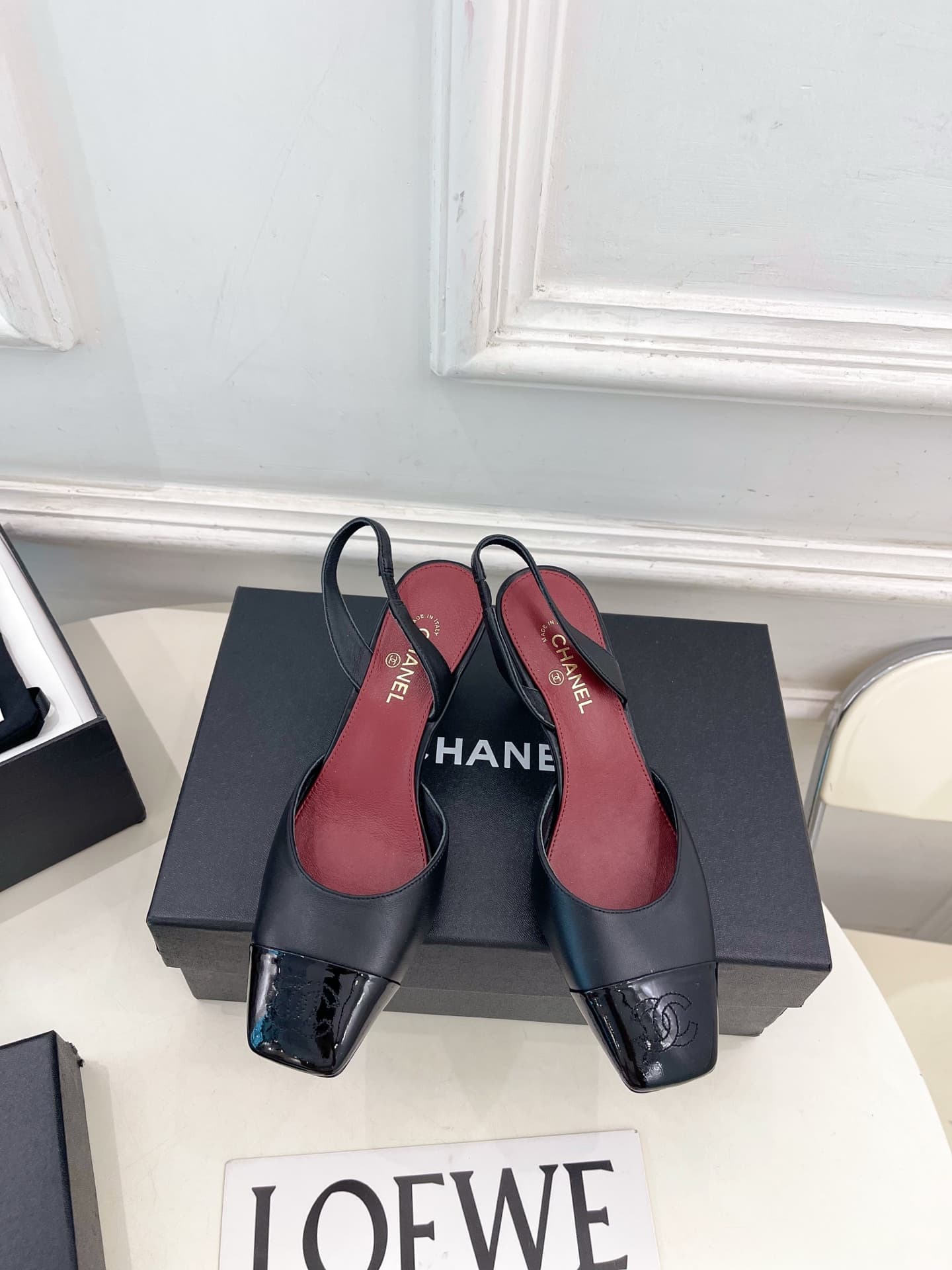 Chanel Leather Slingback Shoes Women