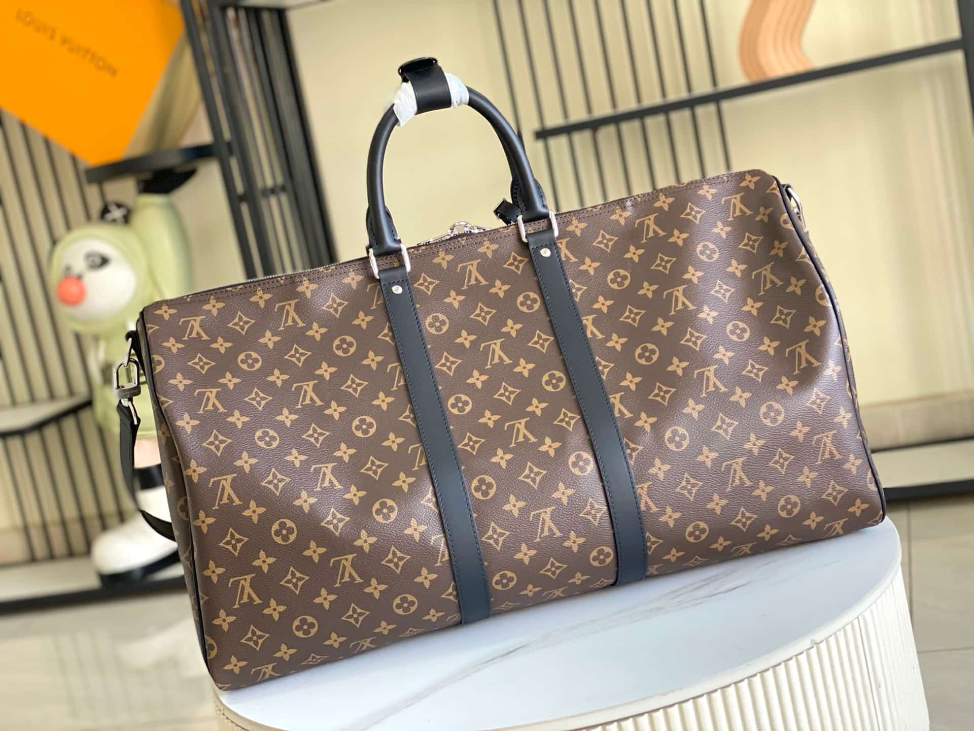 Louis Vuitton Keepall Bandoulière 55 MONOGRAM MACASSAR Canvas M56714 TOP