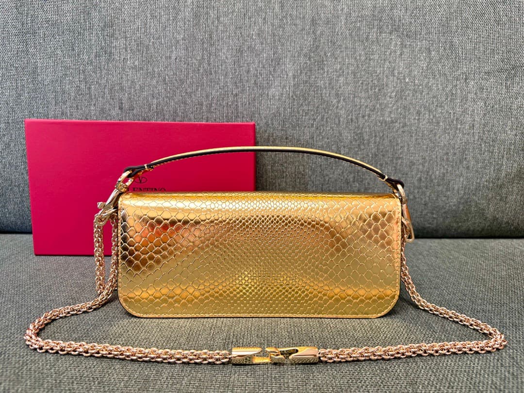Valentino Garavani MINILOC small shoulder bag 1133S Calfskin Gold High