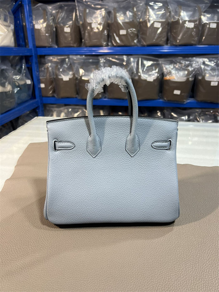Hermes Birkin 25/30/35cm Bag Togo Leather In Blue Pale WAX High