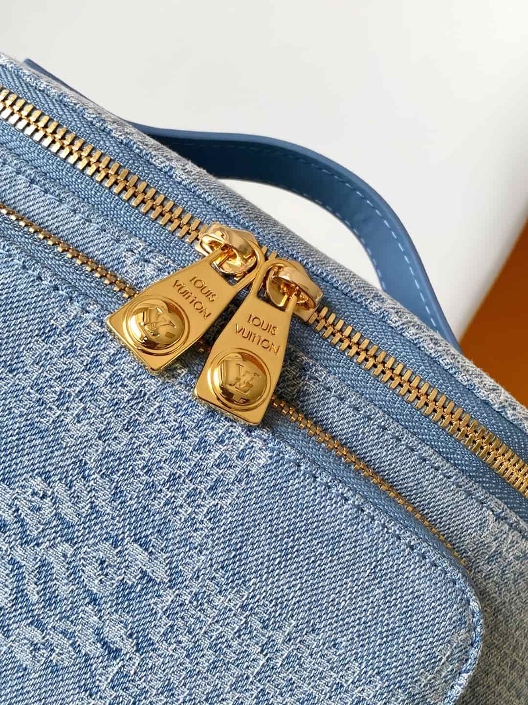 Louis Vuitton Rush Bumbag Denim Blue Damier Denim 3D cotton canvas N00205 High
