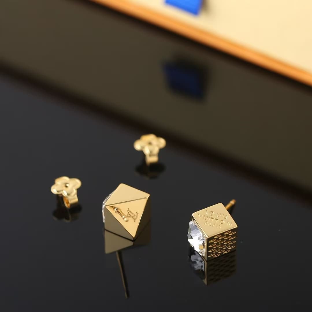 Louis Vuitton Cube Earrings High
