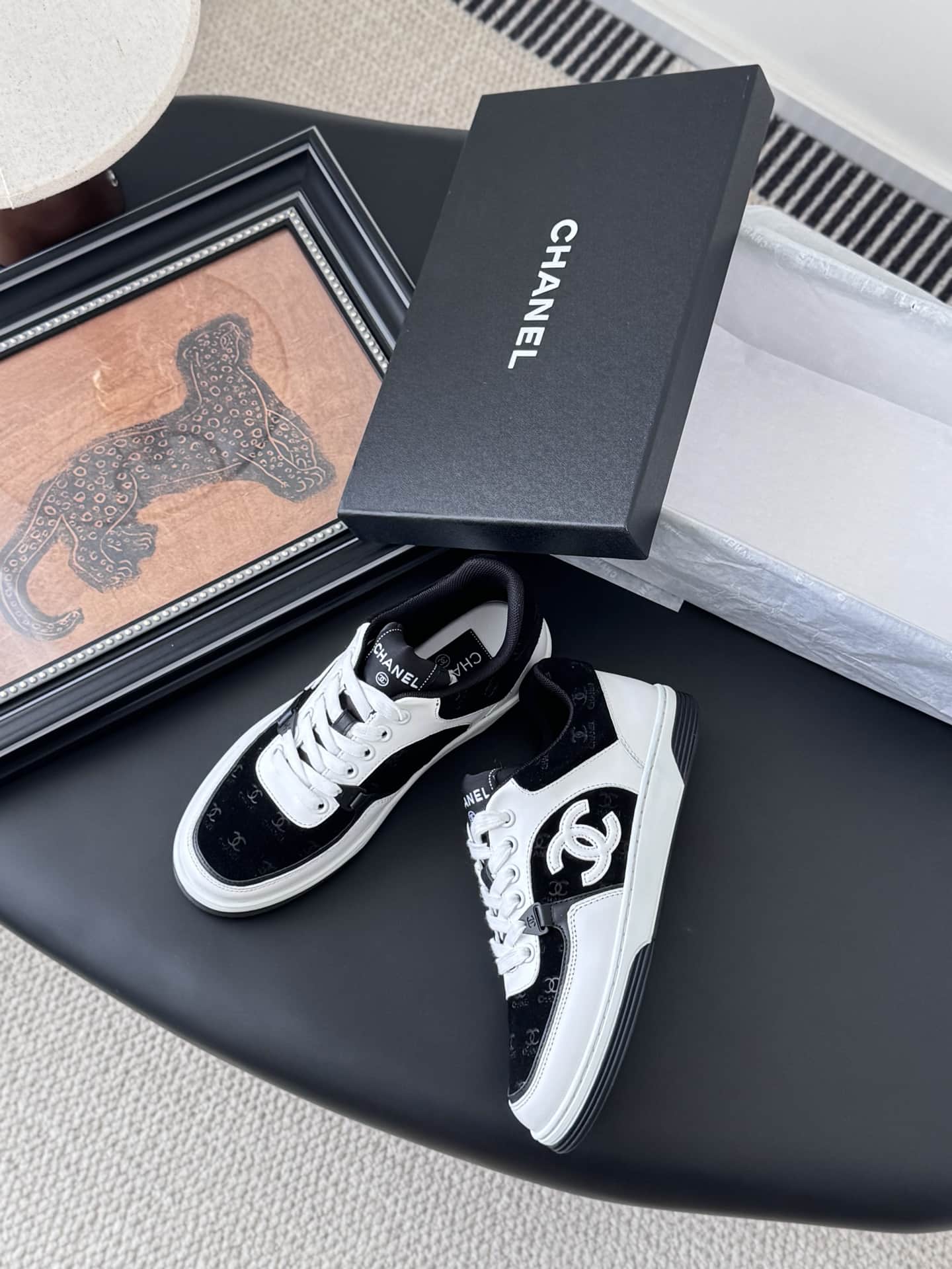 Chanel Suede Kidskin CC Sneaker  Shoes Women