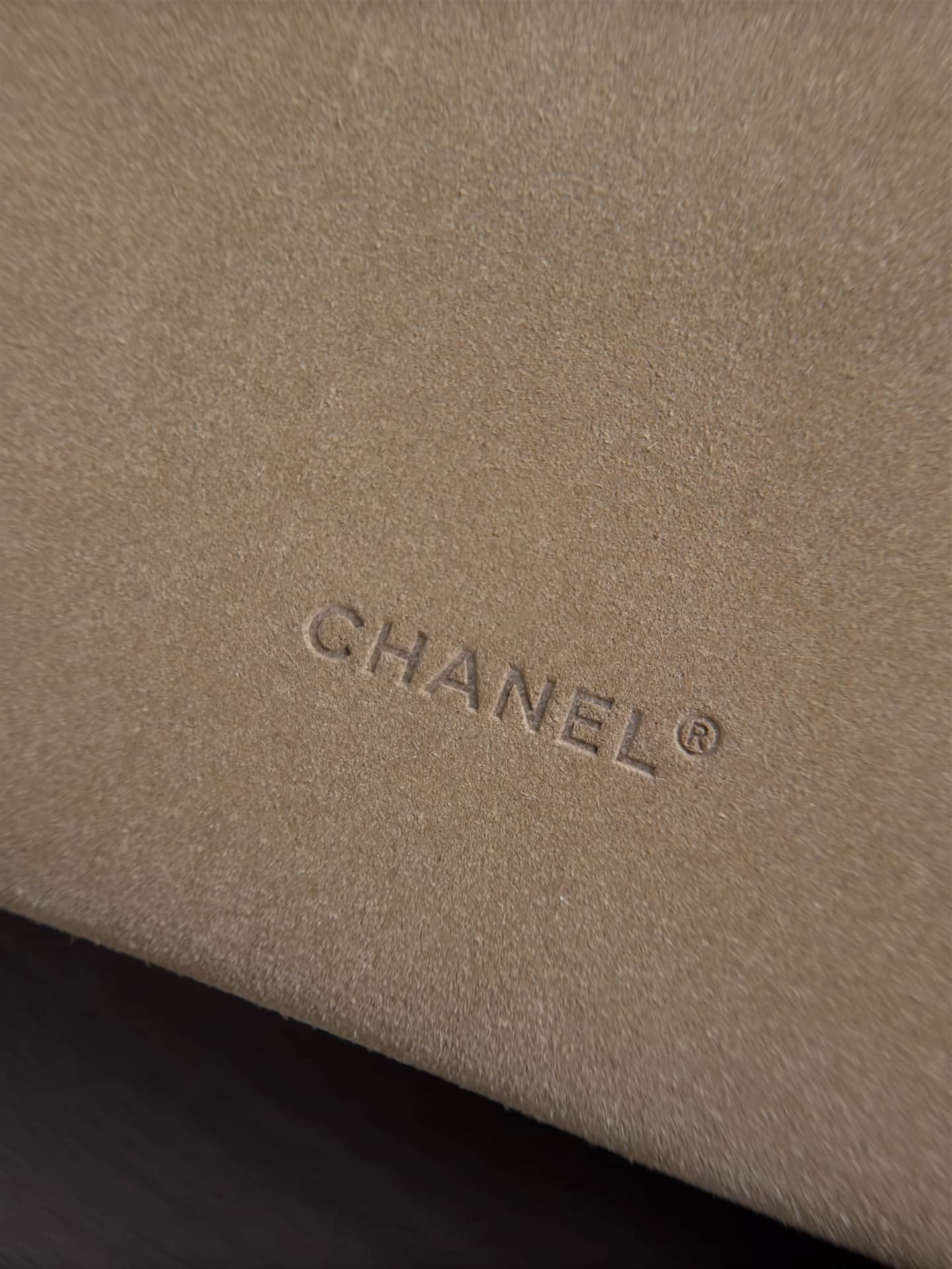 Chanel Large Vanity with Chain Suede Calfskin & Gold Metal Beige AP5347 A