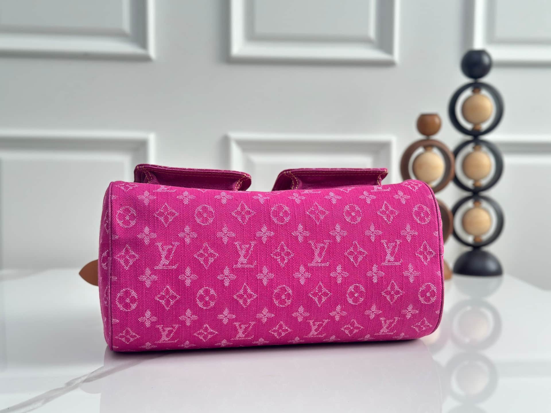 Louis Vuitton Neo Speedy Handbag in Fuchsia Denim M95215 High