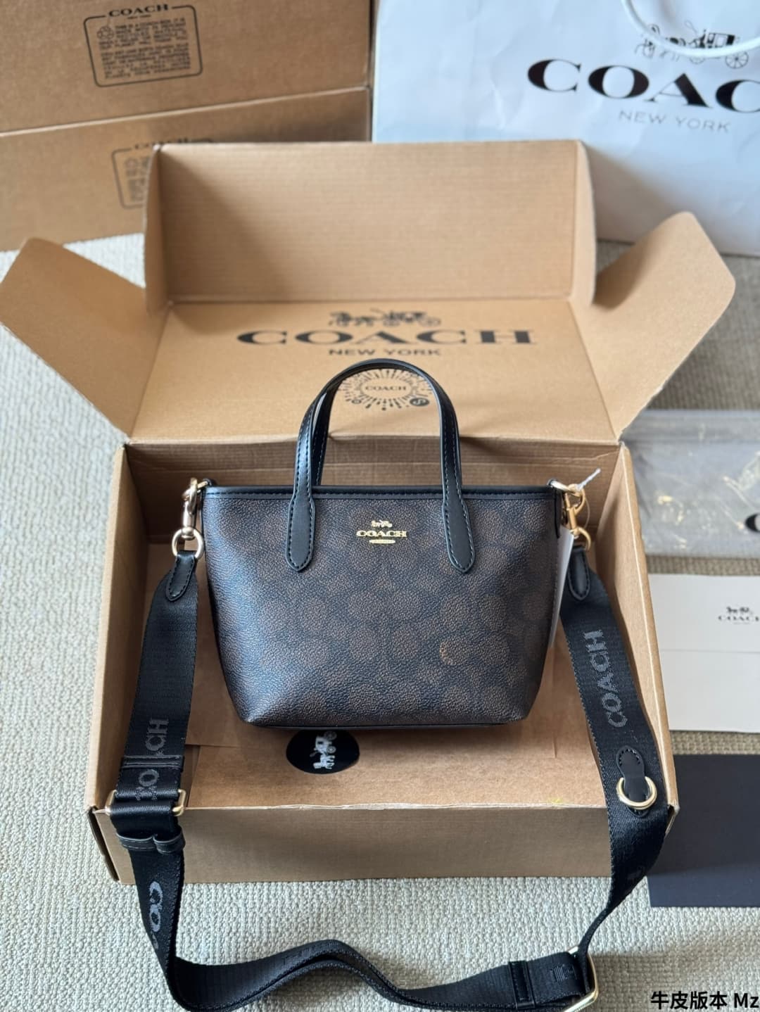 Coach City Mini Tote Bag In Signature Canvas