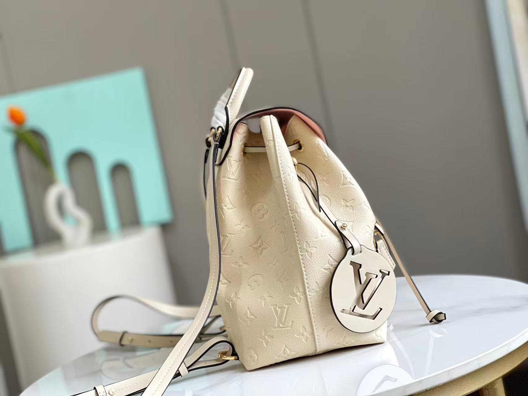 Louis Vuitton MONTSOURIS BACKPACK Monogram Empreinte White High