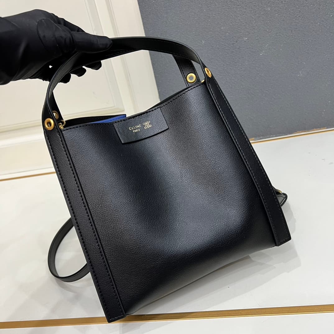 Celine SMALL CUBE BAG IN SUPPLE CALFSKIN Black