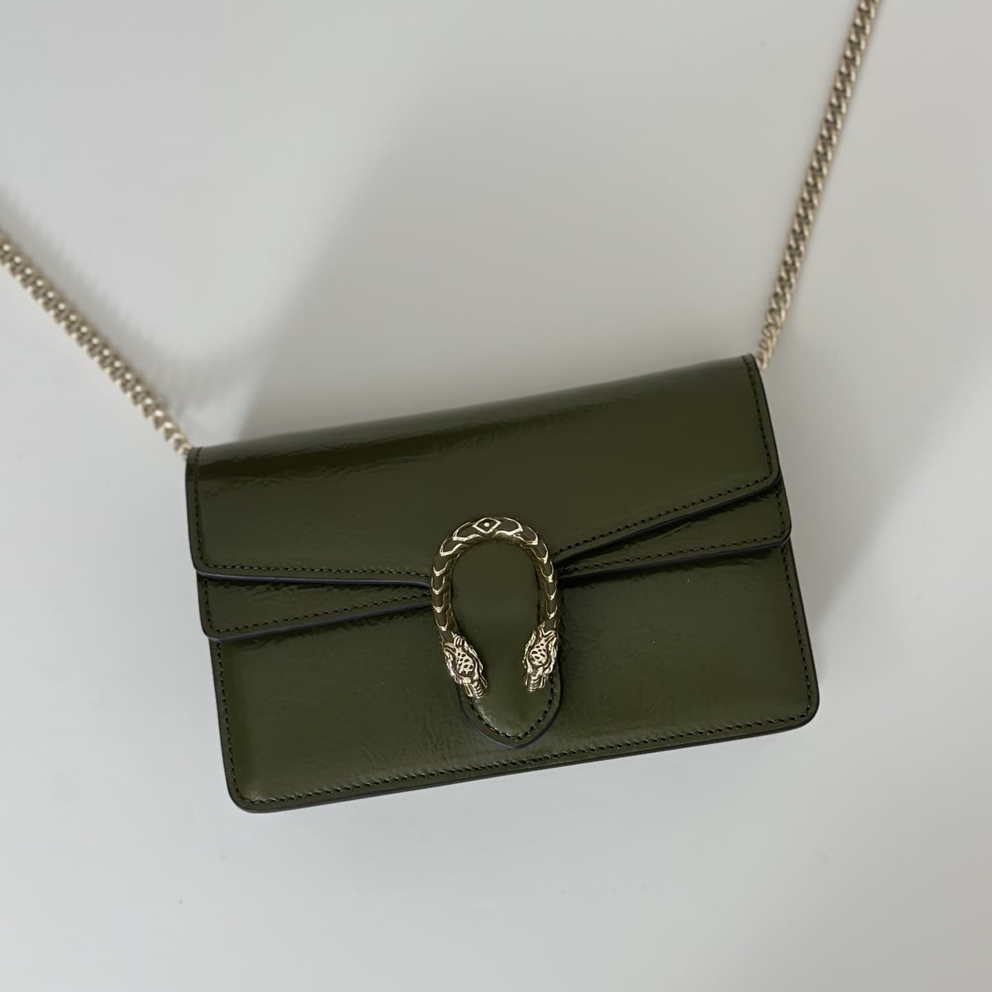 DIONYSUS MINI SHOULDER BAG 837370 Green leather High