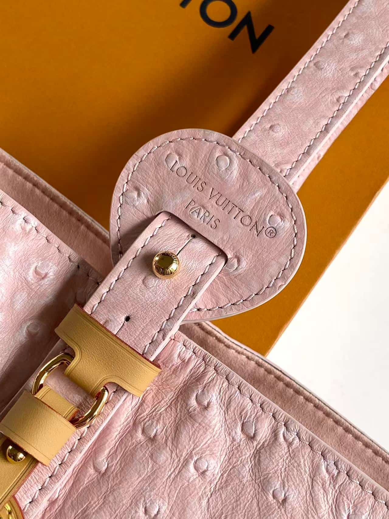 Louis Vuitton All In BB Light Bliss Ostrich-embossed Leather M14356 High