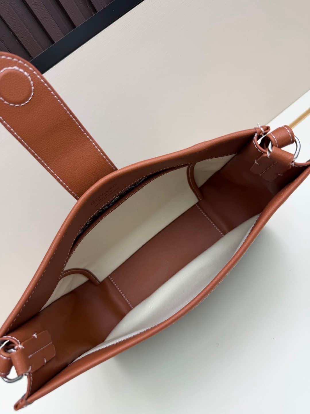 Goyard Musette PM bag in brown Goyardine canvas Mid