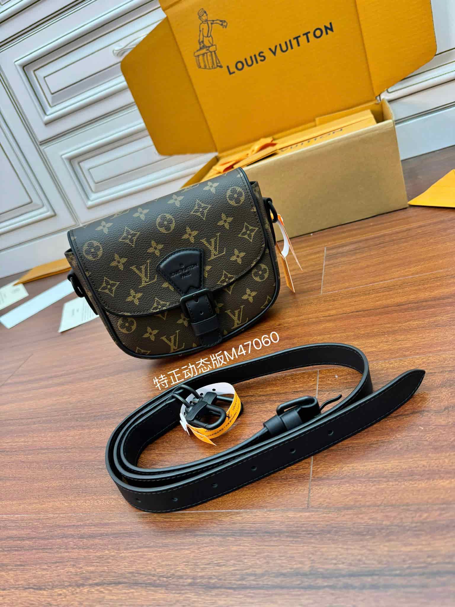 Louis Vuitton Montsouris Messenger PM Monogram Macassar coated canvas M47060 TOP