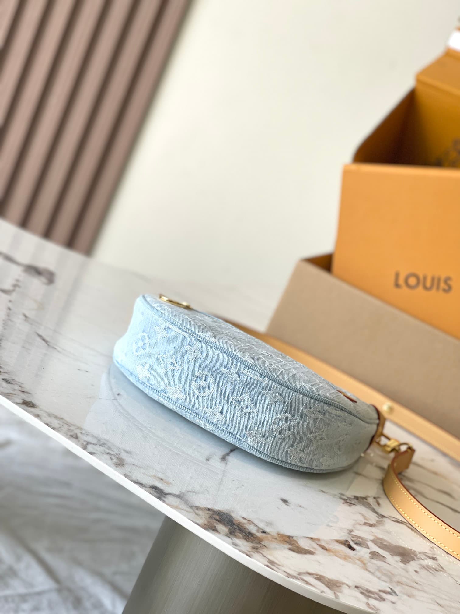 Louis Vuitton Loop Sky Blue Denim M24846 TOP