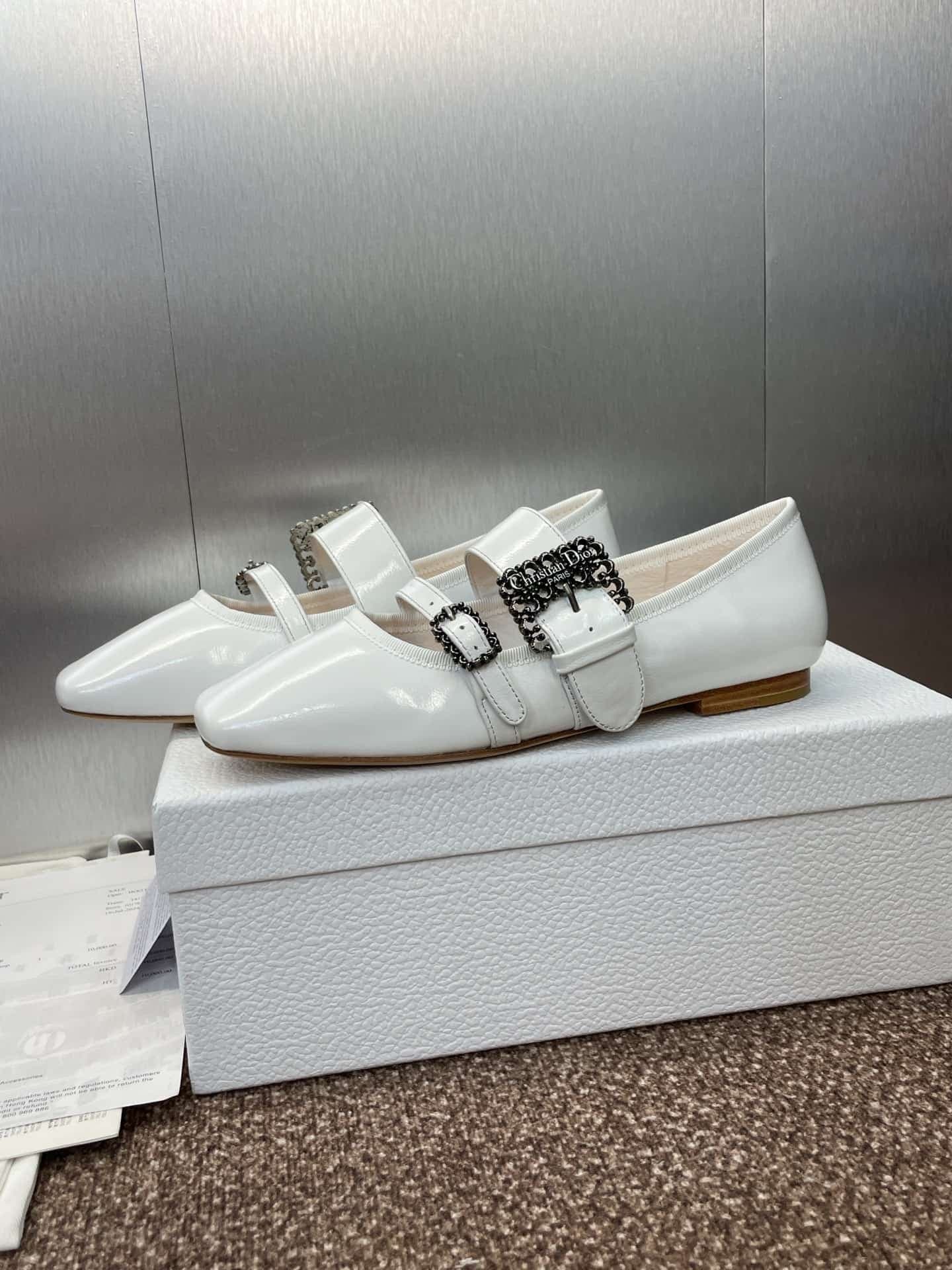 Dior D-Romance Ballet Flat Lambskin Shoes Women