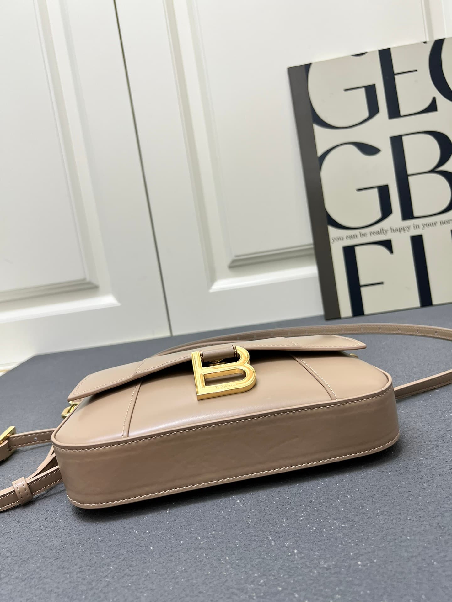 Balenciaga Hourglass sling bag beige High