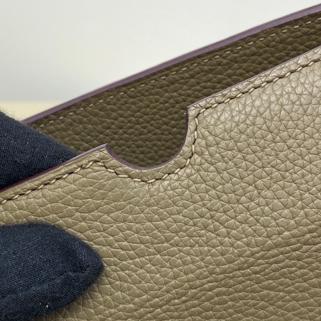 Hermès Videpoches Bag Togo Leather In Tourterelle WAX High