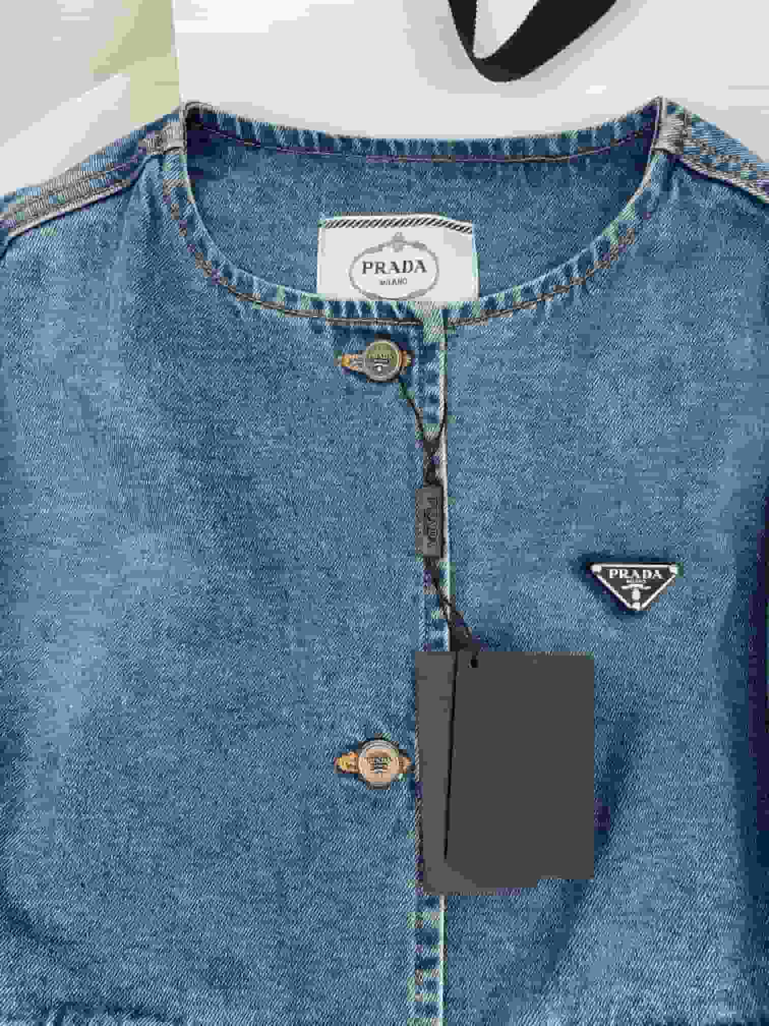 Prada Cropped Denim Jacket