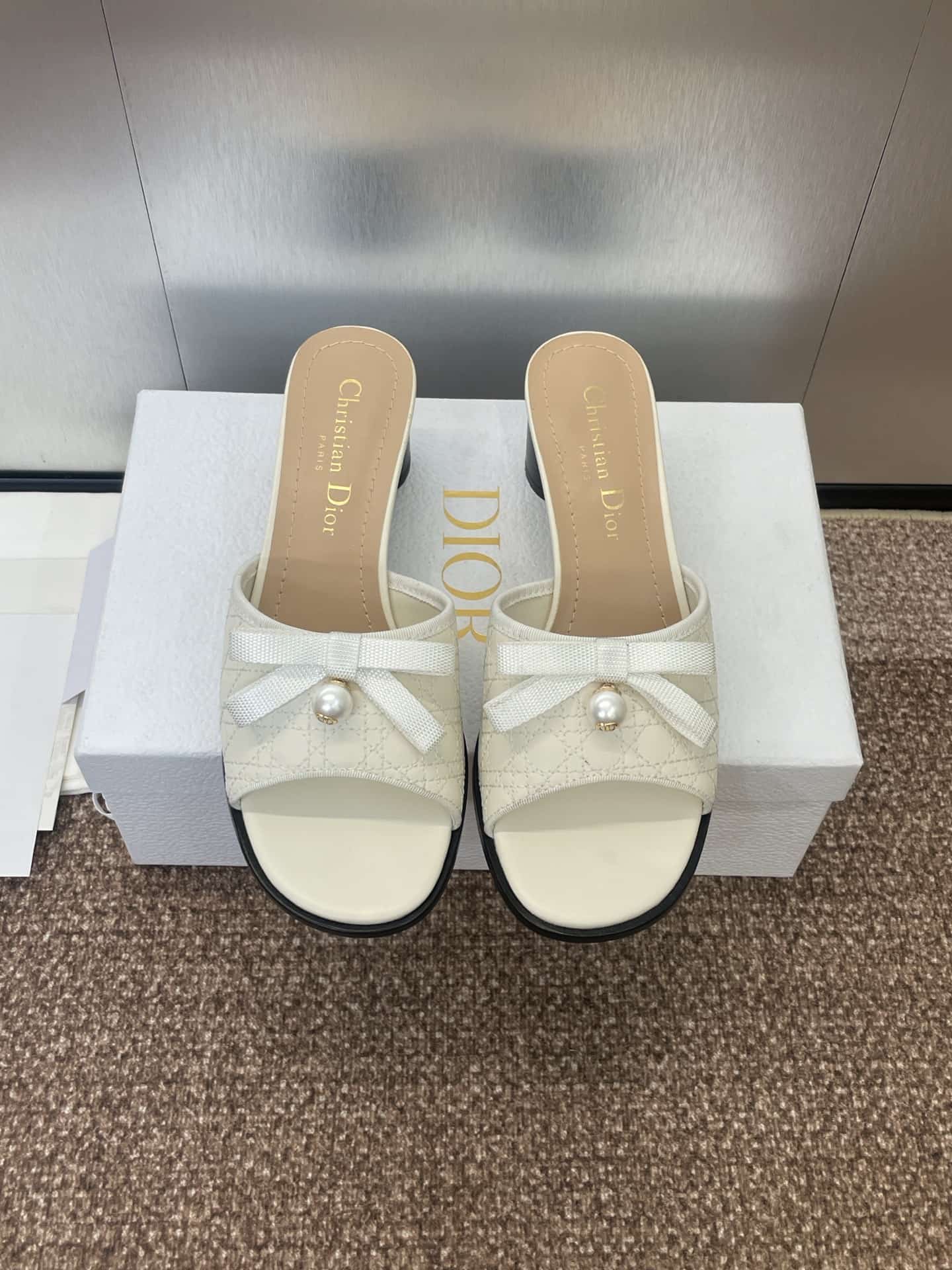 Dior 30 Montaigne Heeled Slide Shoes Women
