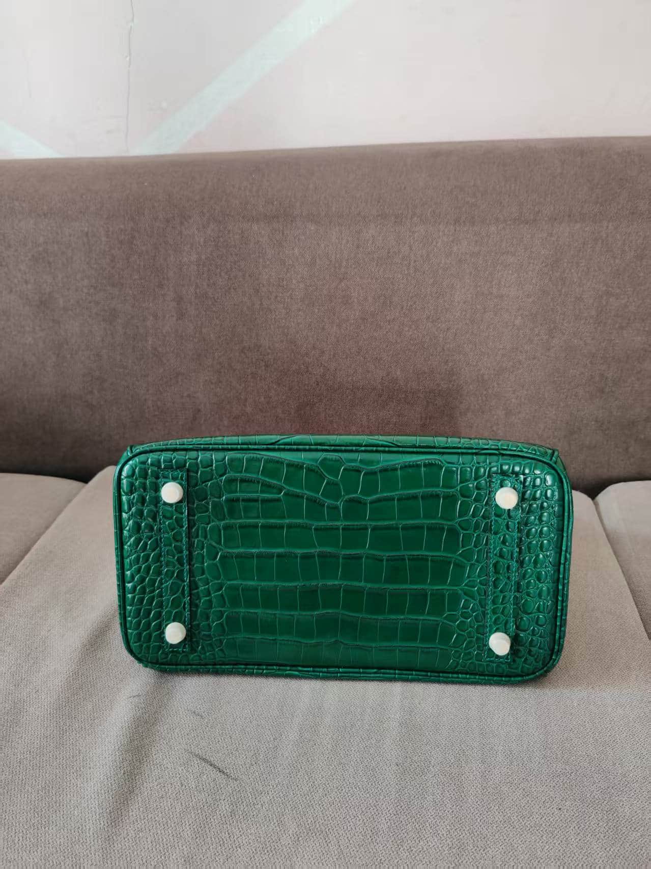 Hermes Birkin 25/30/35cm Bag Crocodile Leather In Malachite WAX High Customizing Style