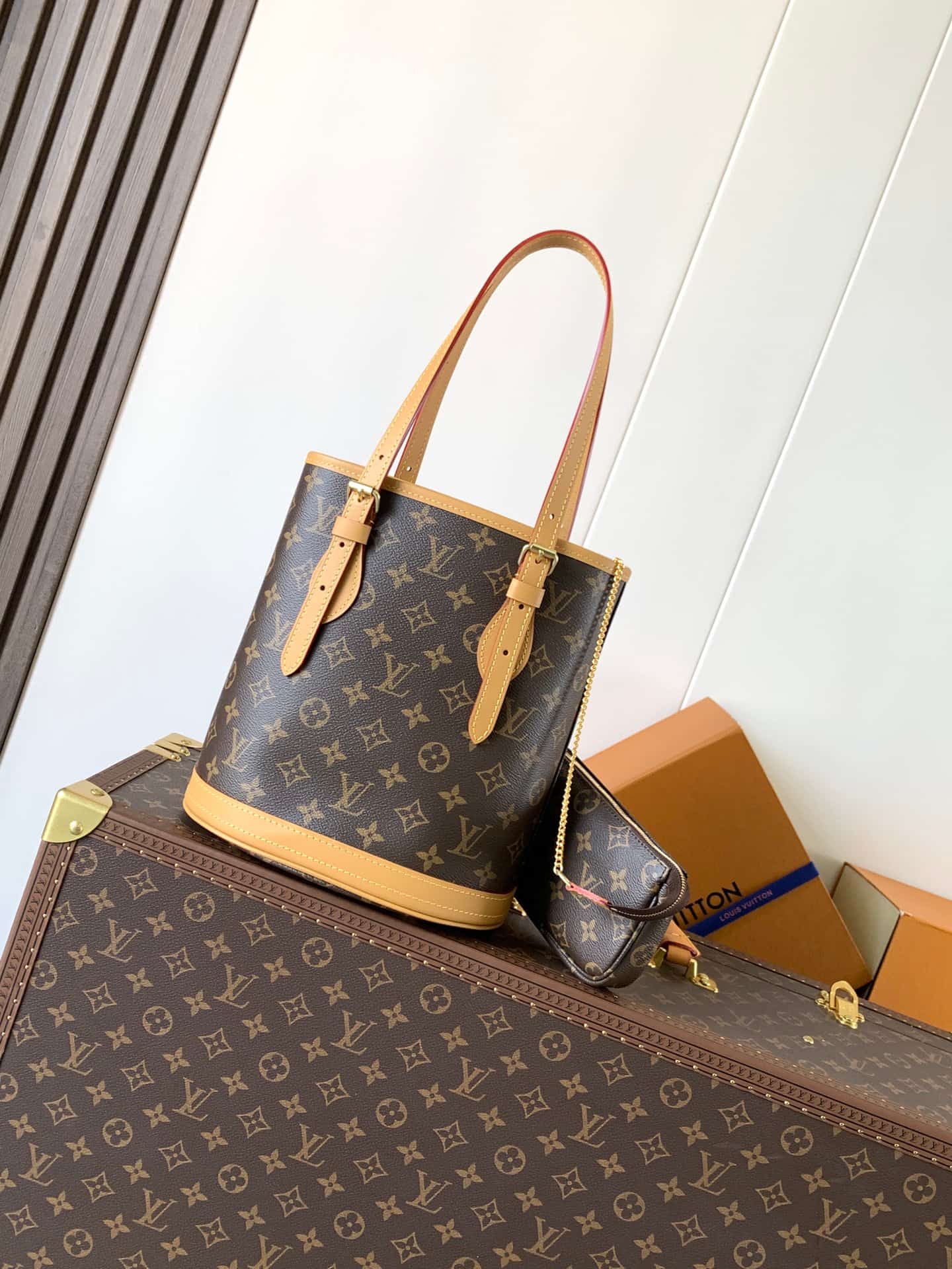 Louis Vuitton Petit Bucket bag Monogram coated canvas M42238 High