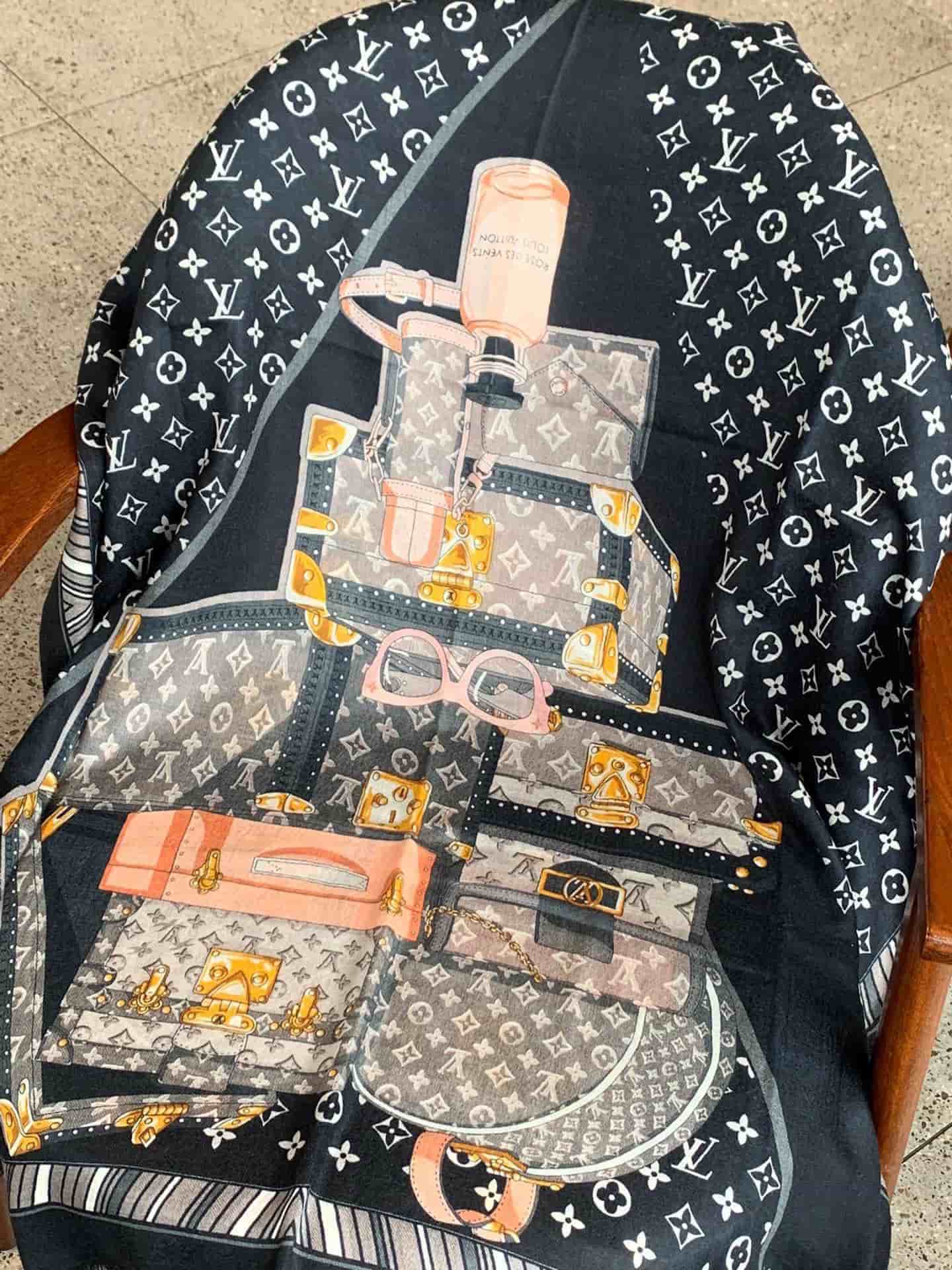 Louis Vuitton Monogram Lets Go Square Scarf
