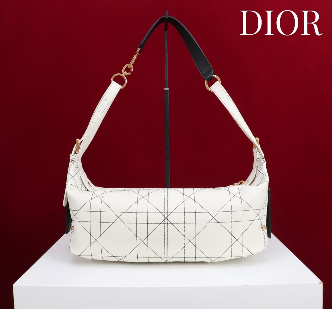 Medium D-Journey Bag in Crinkled Calfskin High