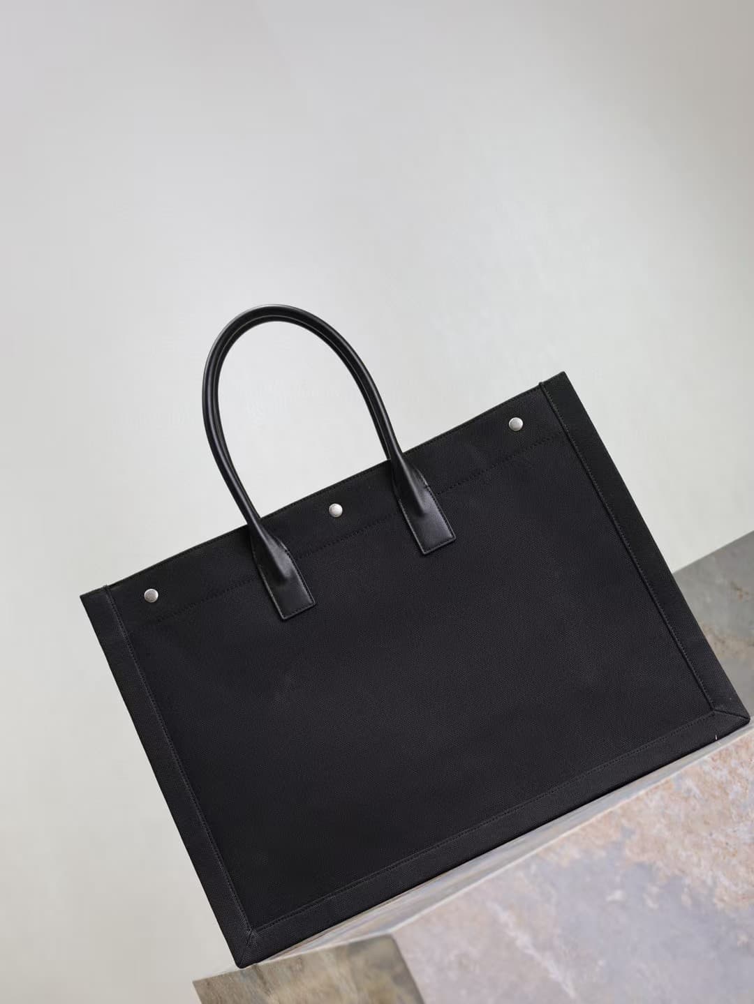 RIVE GAUCHE TOTE BAG IN CANVAS AND LEATHER High