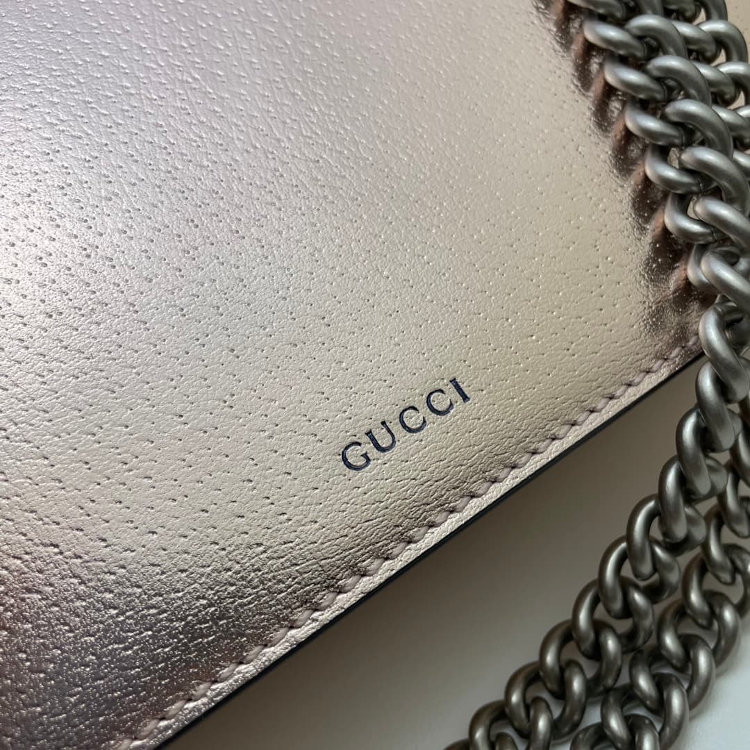 Dionysus small shoulder bag 731782 Leather rose gold high