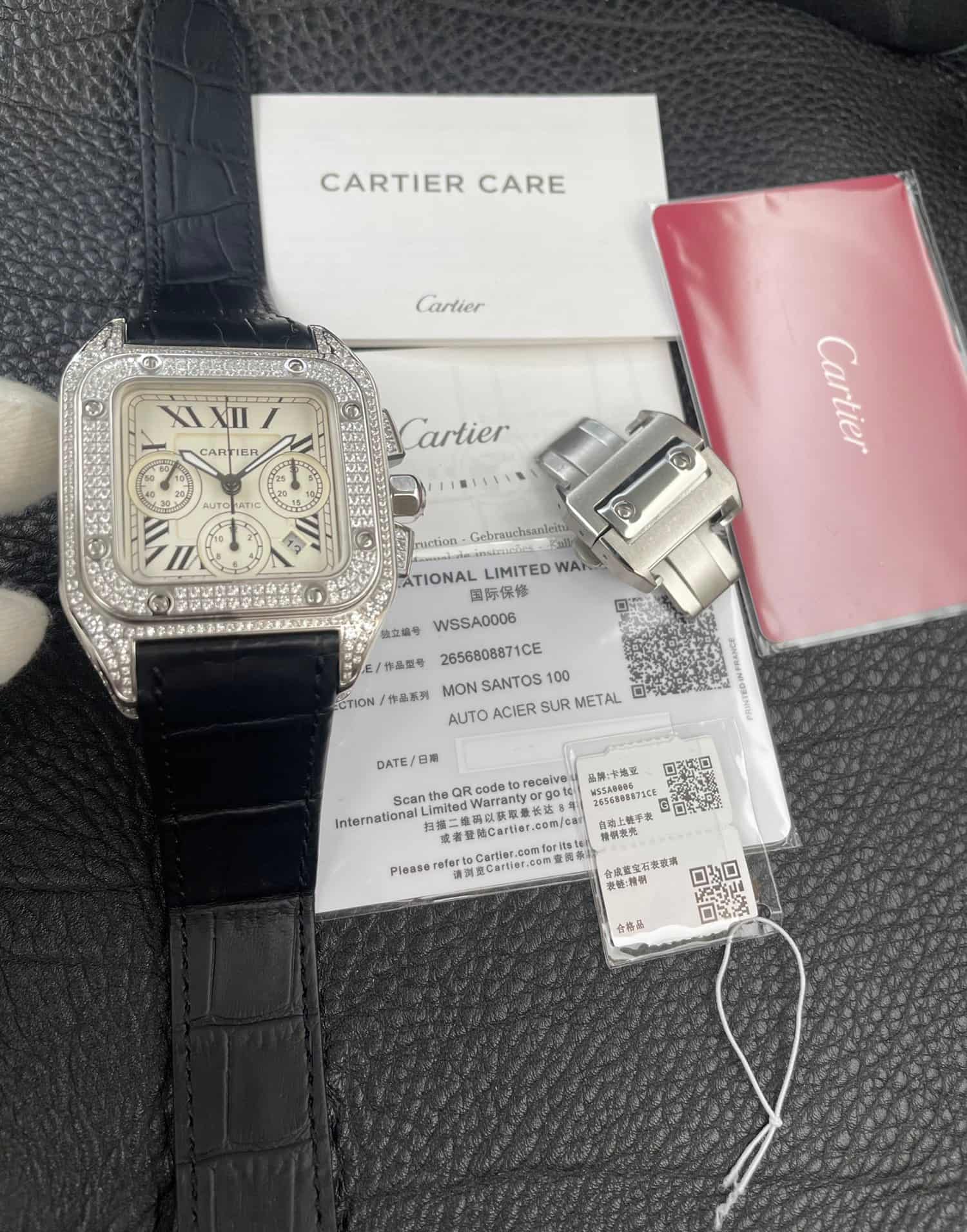 Cartier Santos 100 XL Chronograph Automatic Watch TOP