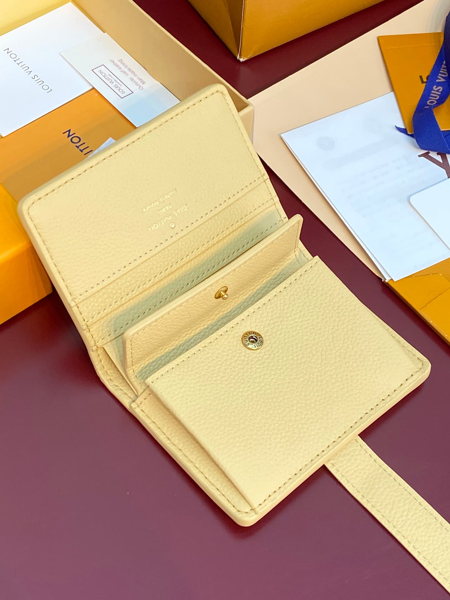 Louis Vuitton Low Key Compact Wallet Light Yellow Smooth calfskin M12408 High