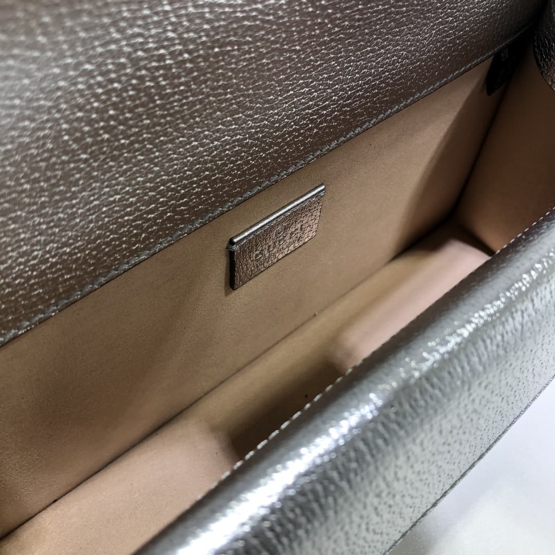 DIONYSUS MEDIUM RECTANGULAR BAG 499623 Leather Silver high