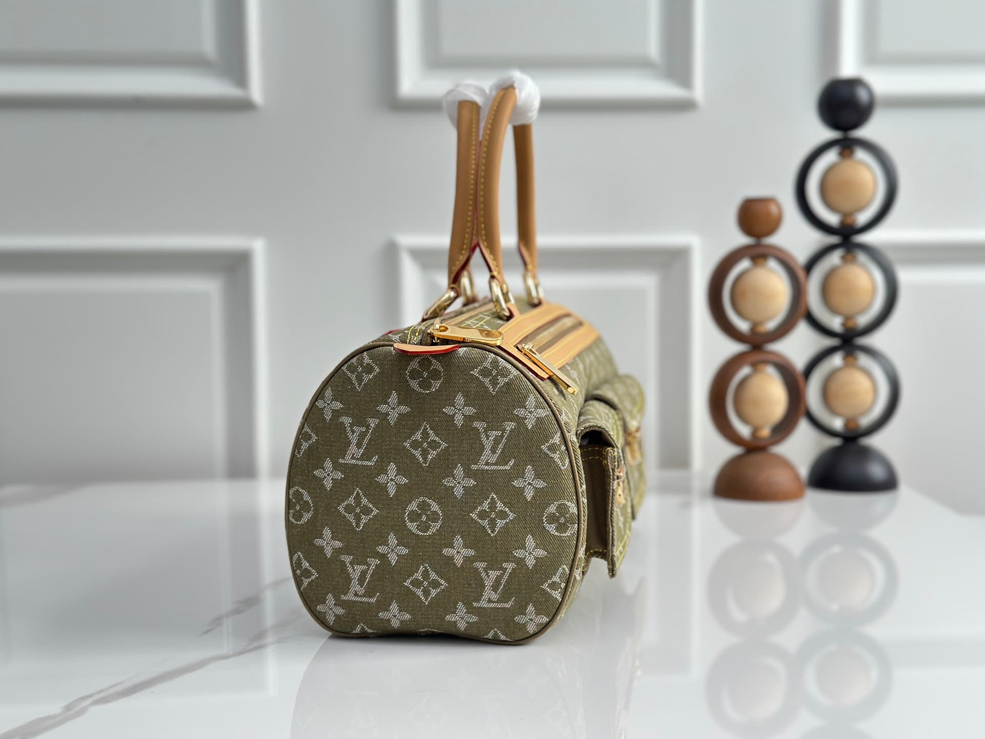 Louis Vuitton Neo Speedy Handbag in Green Denim M95215 High