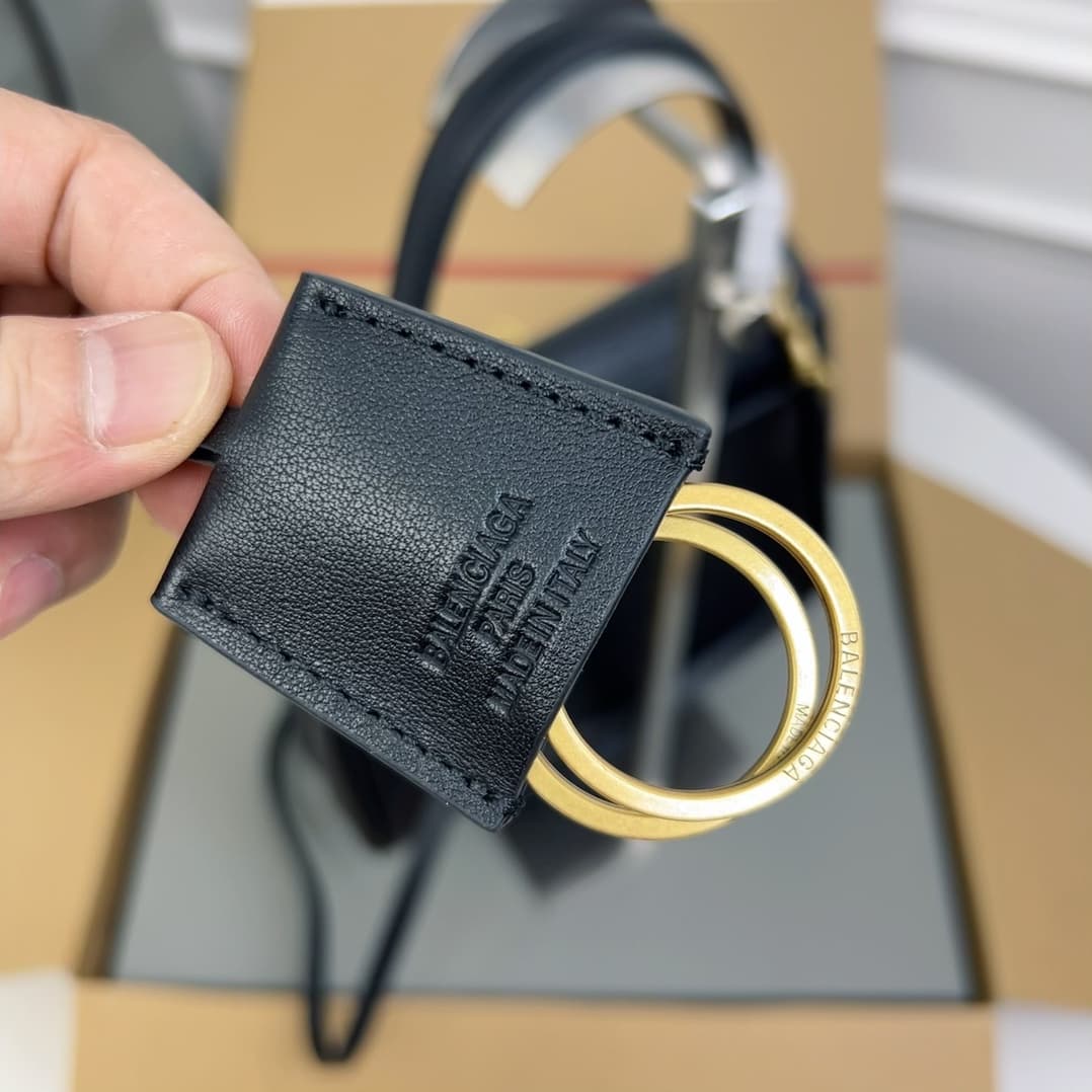 Balenciaga Rodeo Mini bag in black Smooth Calfskin Leather With Gold-Tone Metal High