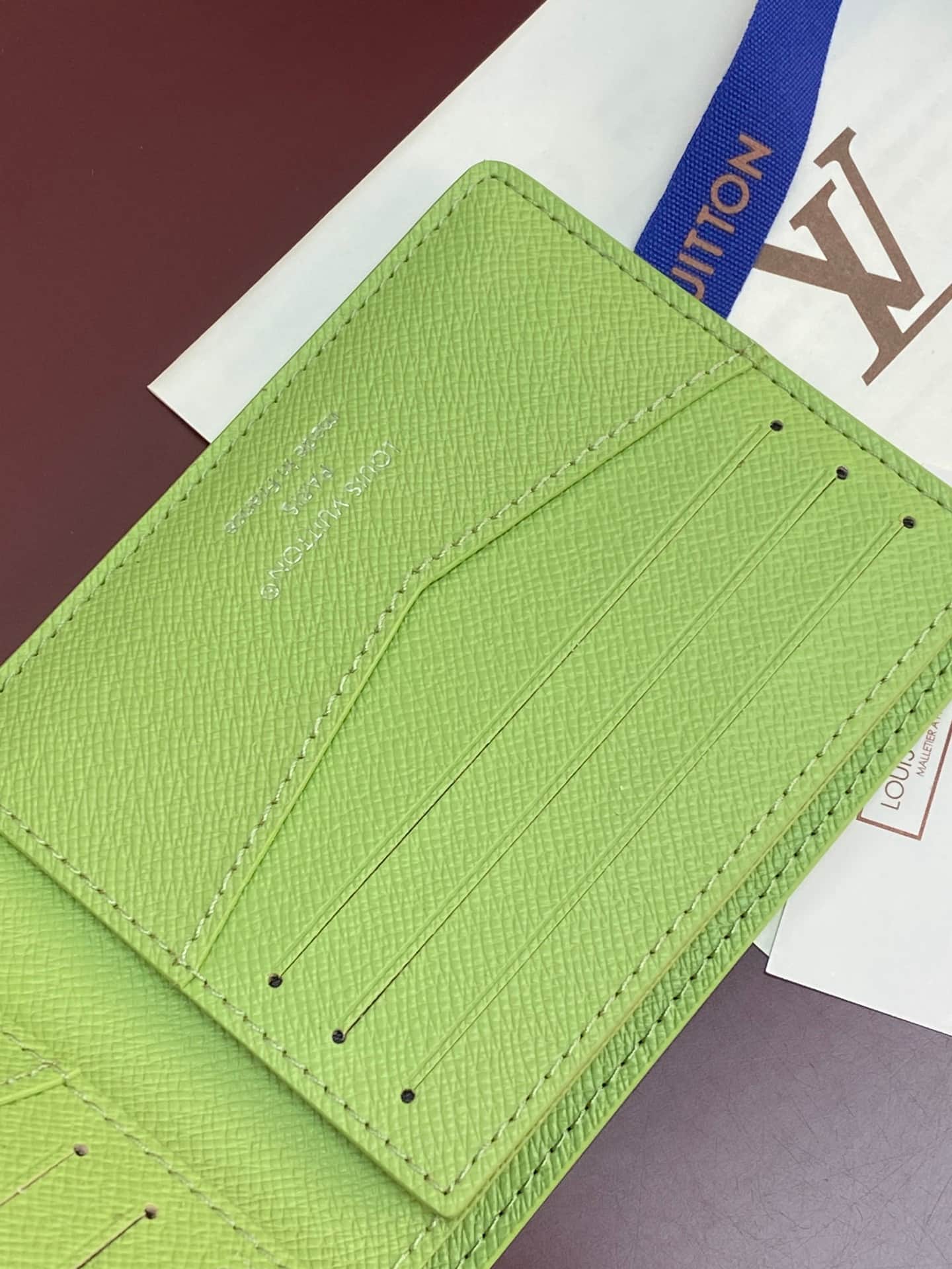 Louis Vuitton Slender Wallet Baseball Green Monogram coated canvas M2A341 High