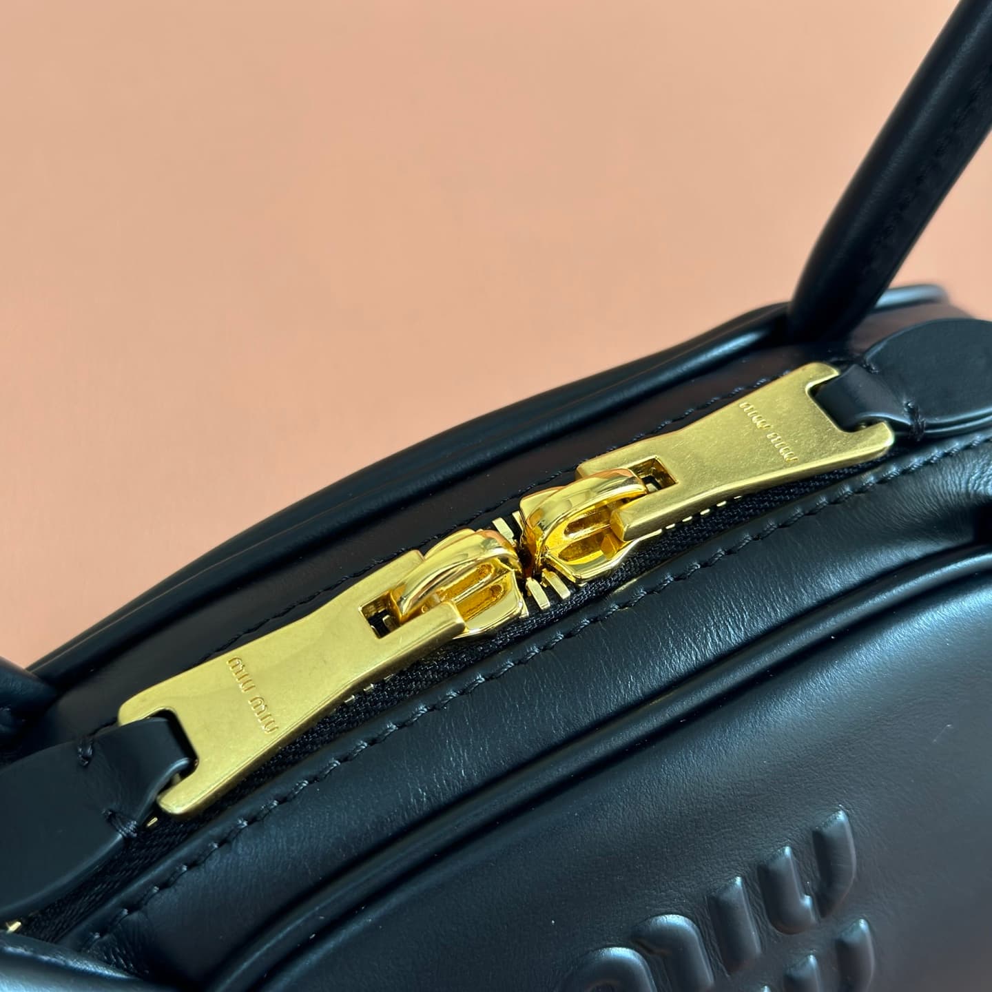 Miu Miu Black Beau Leather Bag 5BB192 High