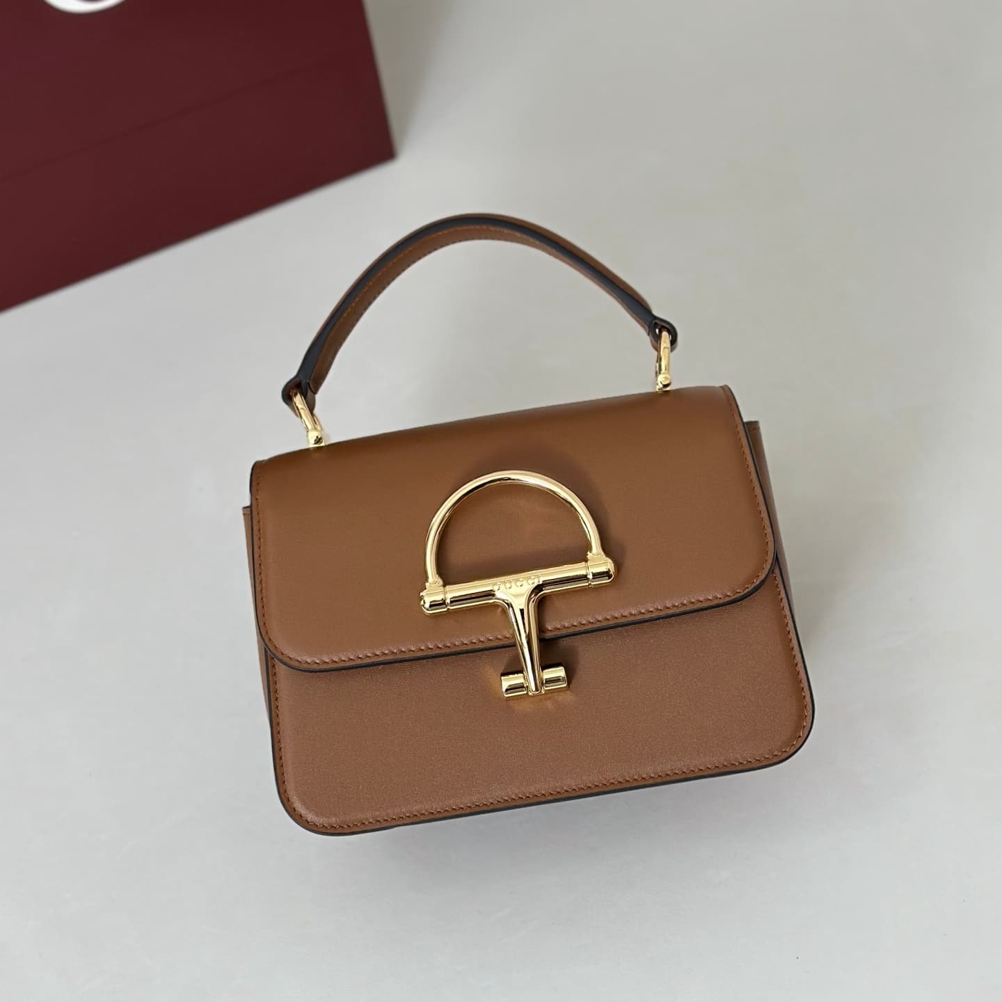 Gucci Siena small top handle bag 855536 Brown High