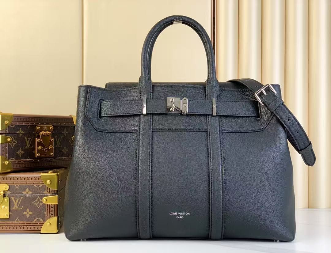Louis Vuitton Georges Tote MM M23153 Cuir Millésime Calfskin Black Top