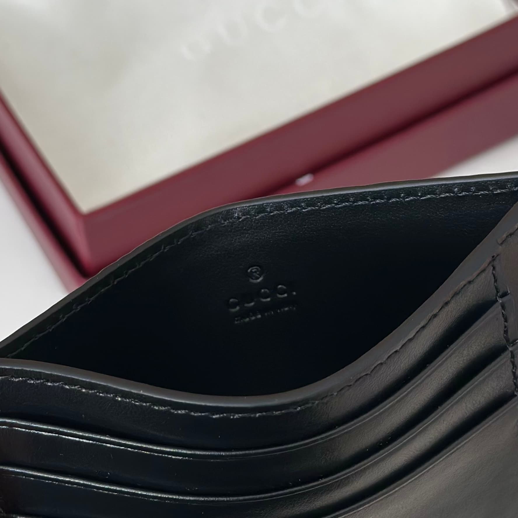 Gucci GG Jumbo card case Black 812681 High