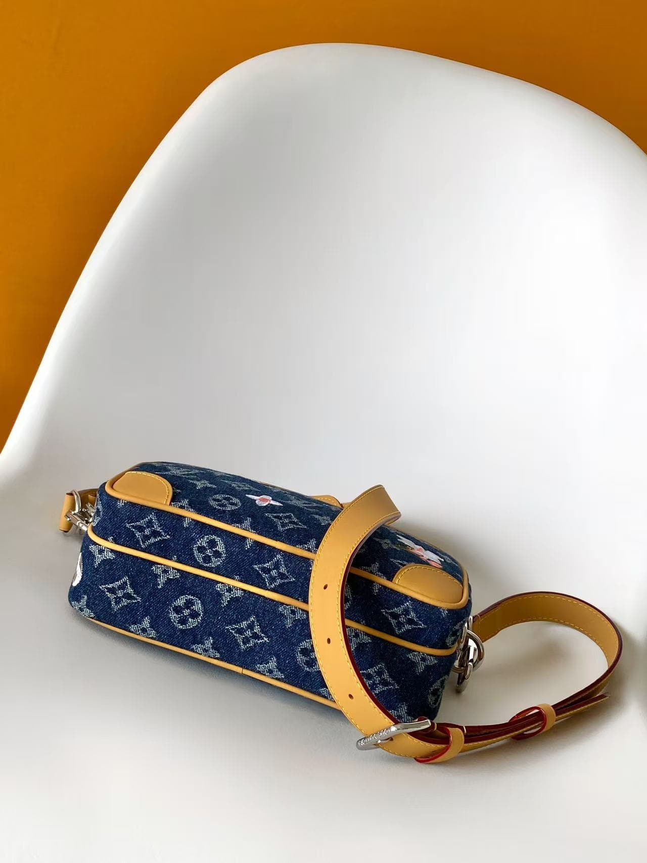 Louis Vuitton Nil Blue Monogram Flowers Denim M27553 High