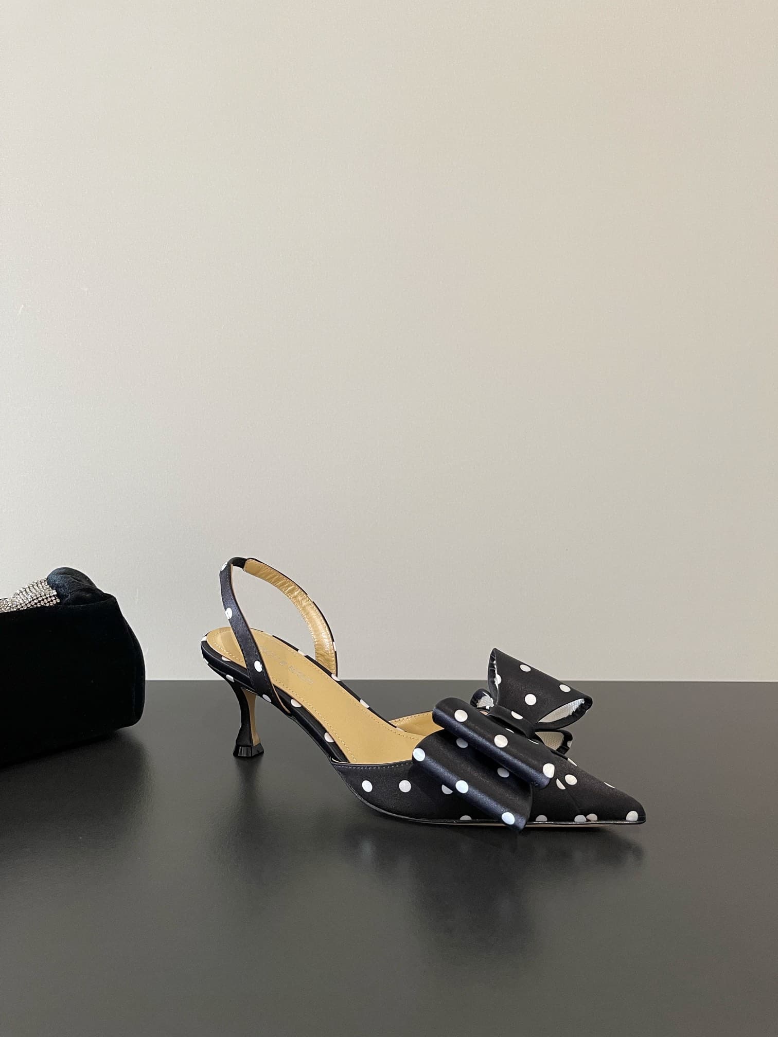 Mach Mach Le Cadeau Bow Polka Dot Slingback Pump Shoes Women