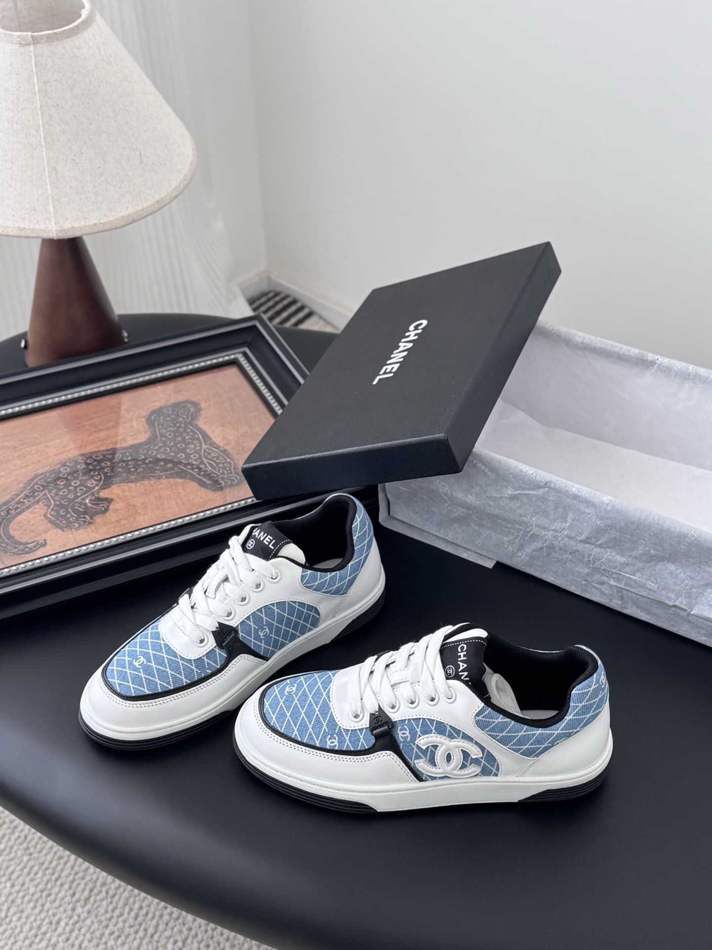 Chanel Suede Kidskin CC Sneaker  Shoes Women