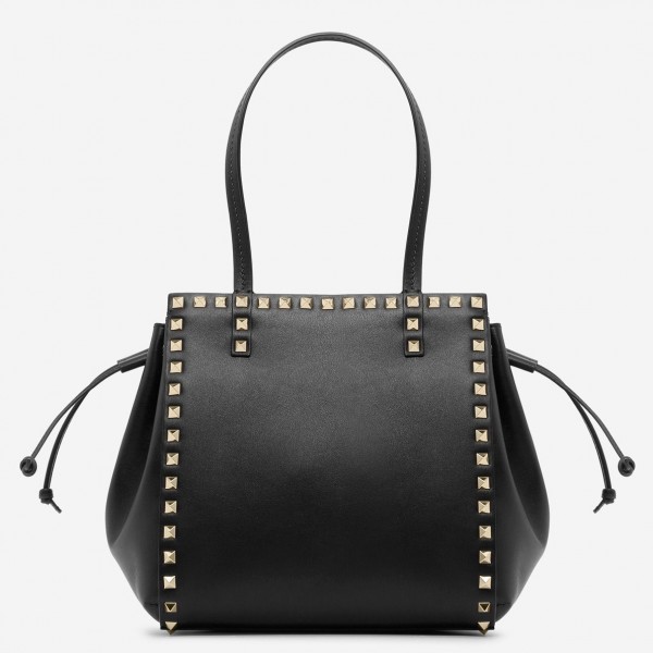 Valentino Black Double Handle Drawstring Bag High
