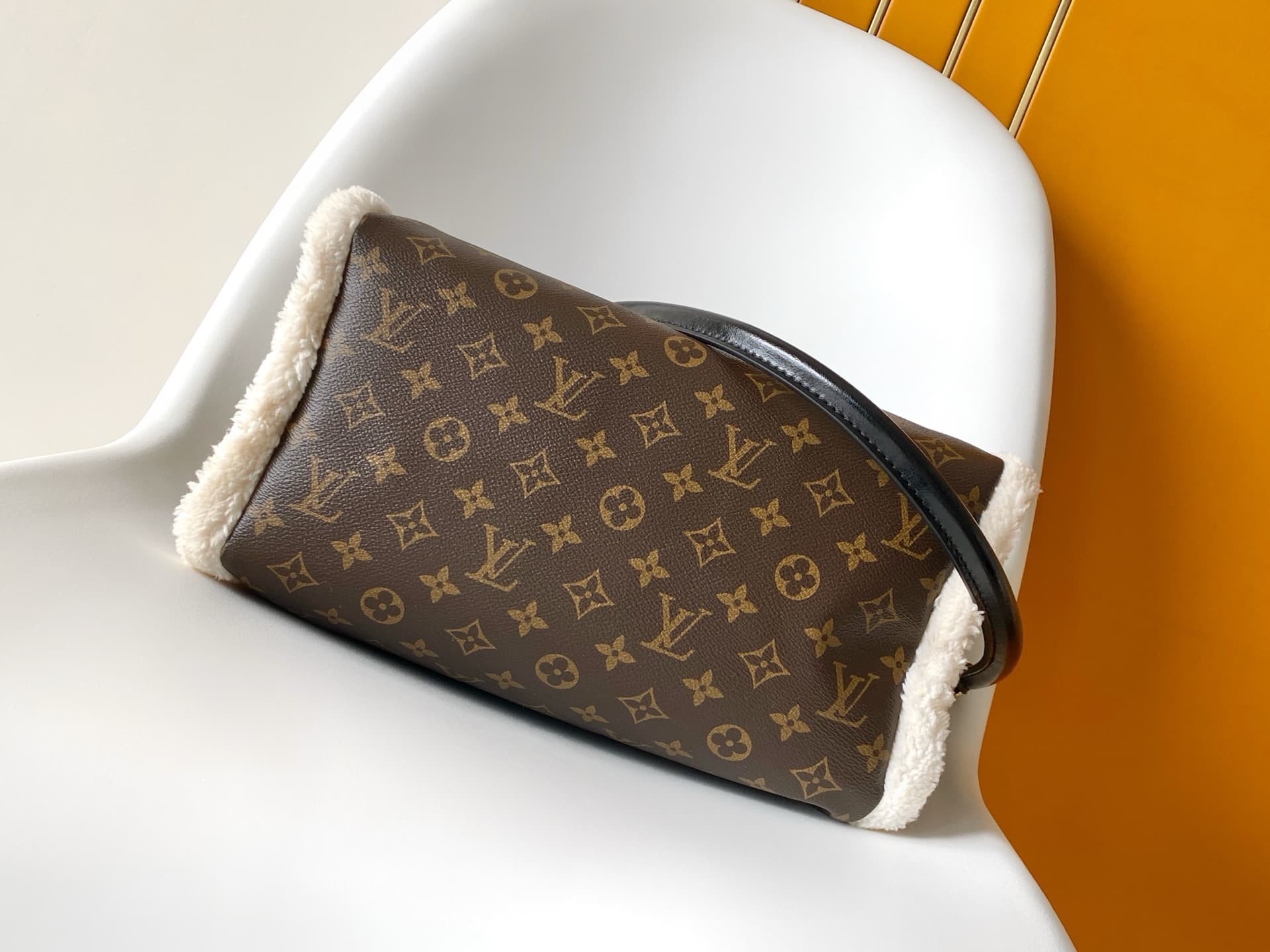 Louis Vuitton Speedy Soft 30 Teddy Monogram Shearling Coated canvas M26326 High