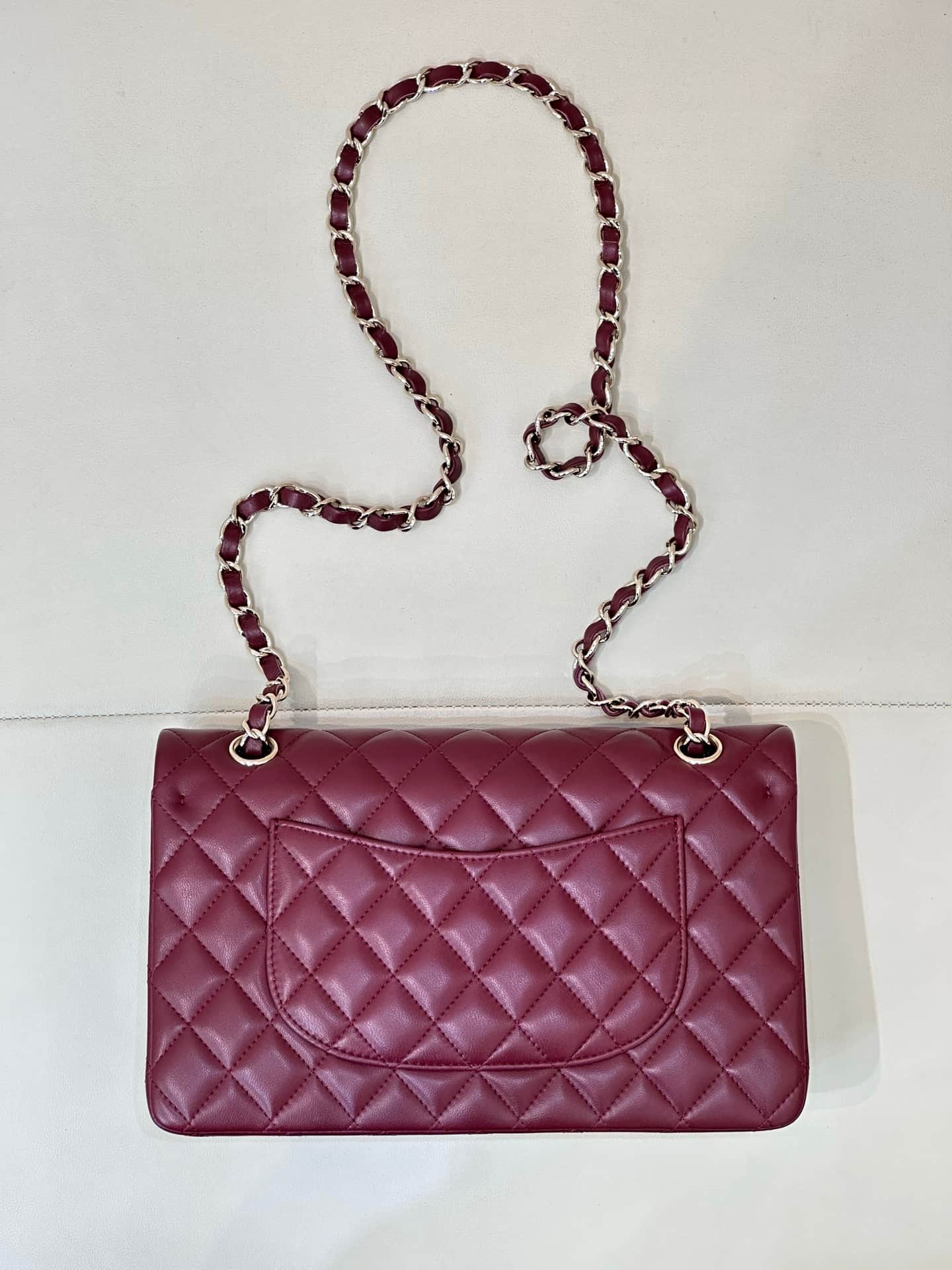 Chanel Medium CLASSIC HANDBAG Lambskin Gold-Tone Metal Dark Brown TOP