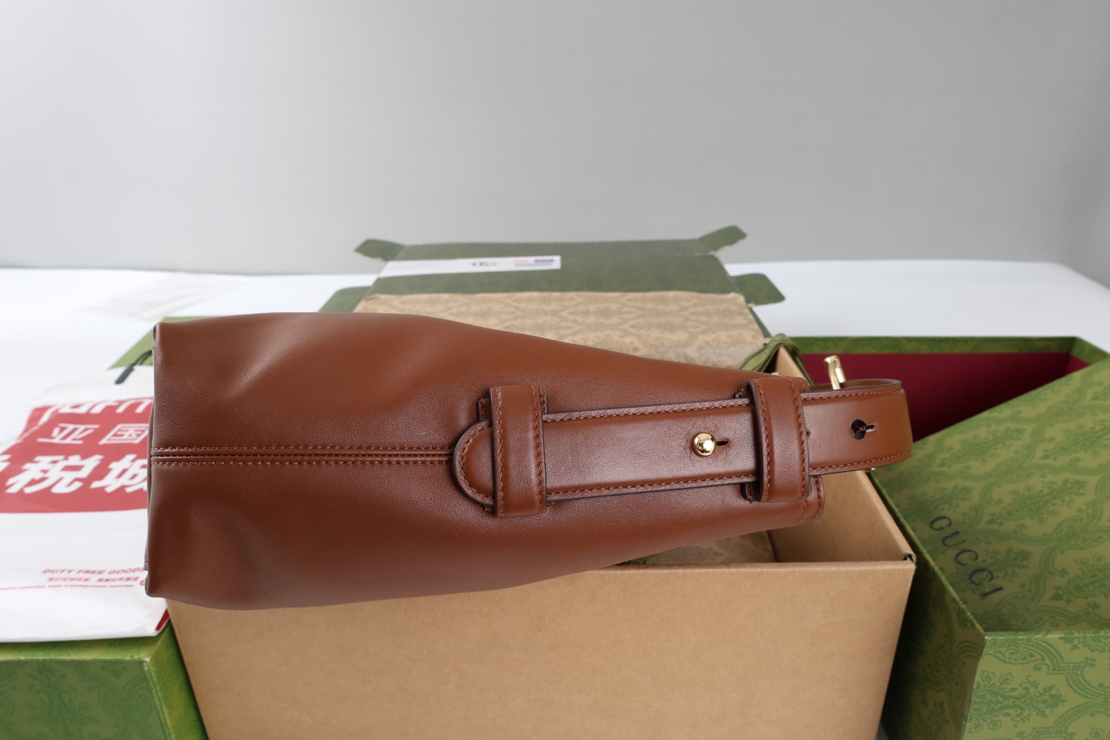 Gucci Beatrix medium tote bag Brown soft smooth leather ‎850926 High