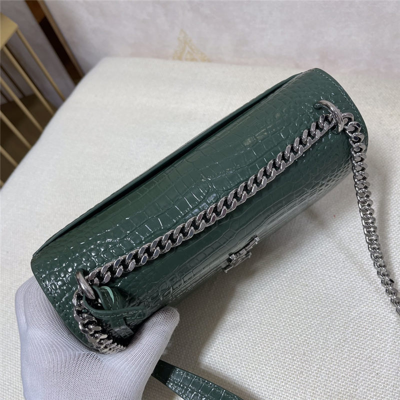 CASSANDRA MEDIUM CHAIN BAG IN GRAIN DE POUDRE EMBOSSED LEATHER Beige High