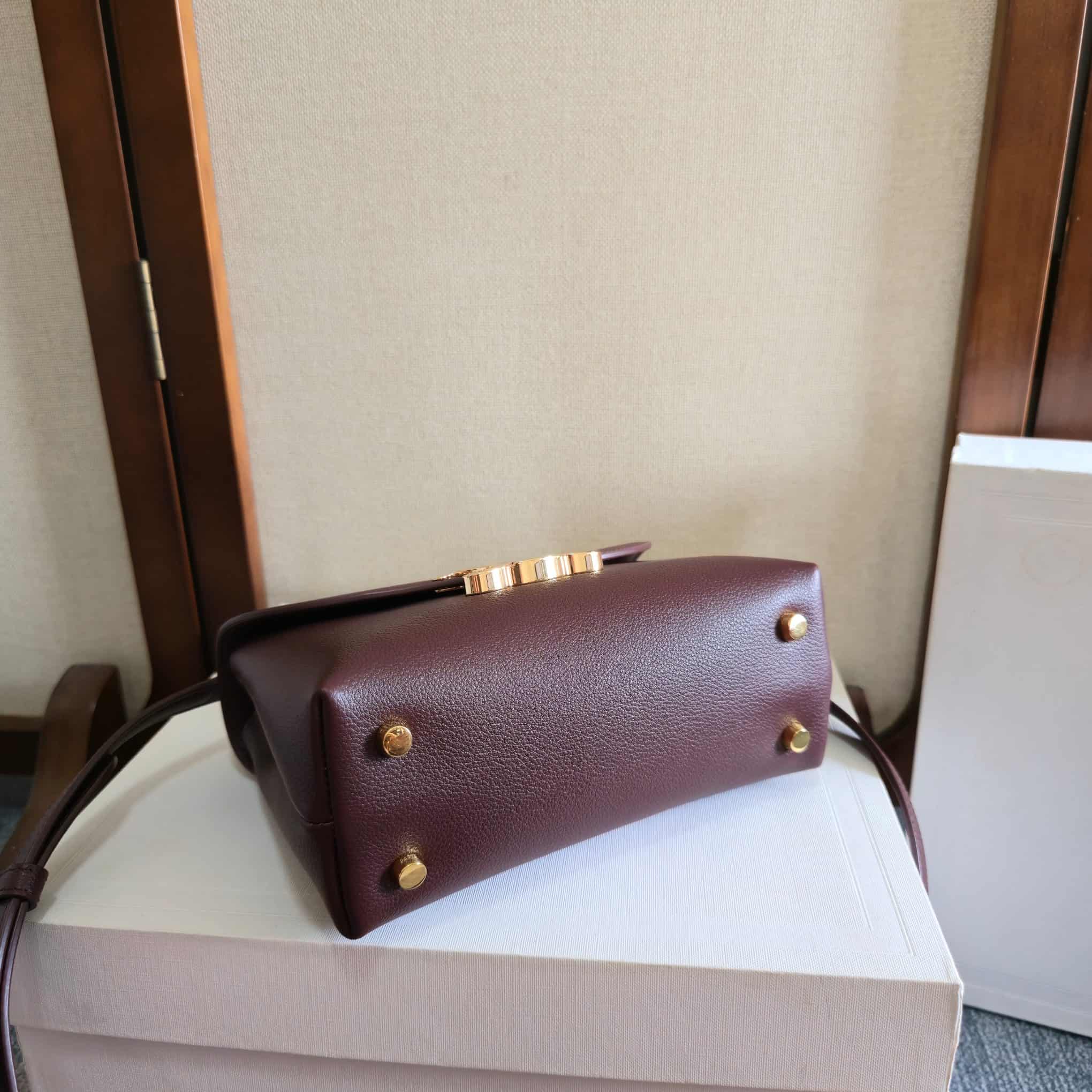 Celine Mini Nino bag in Dark Brown Supple Calfskin High